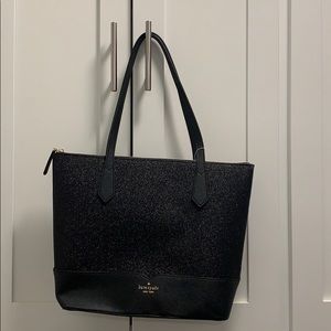 Kate spade black glitter purse